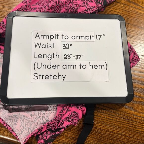 Apt 9 Pink and Black Patterned v-neck mini nightgown Dress size small - Picture 7 of 11